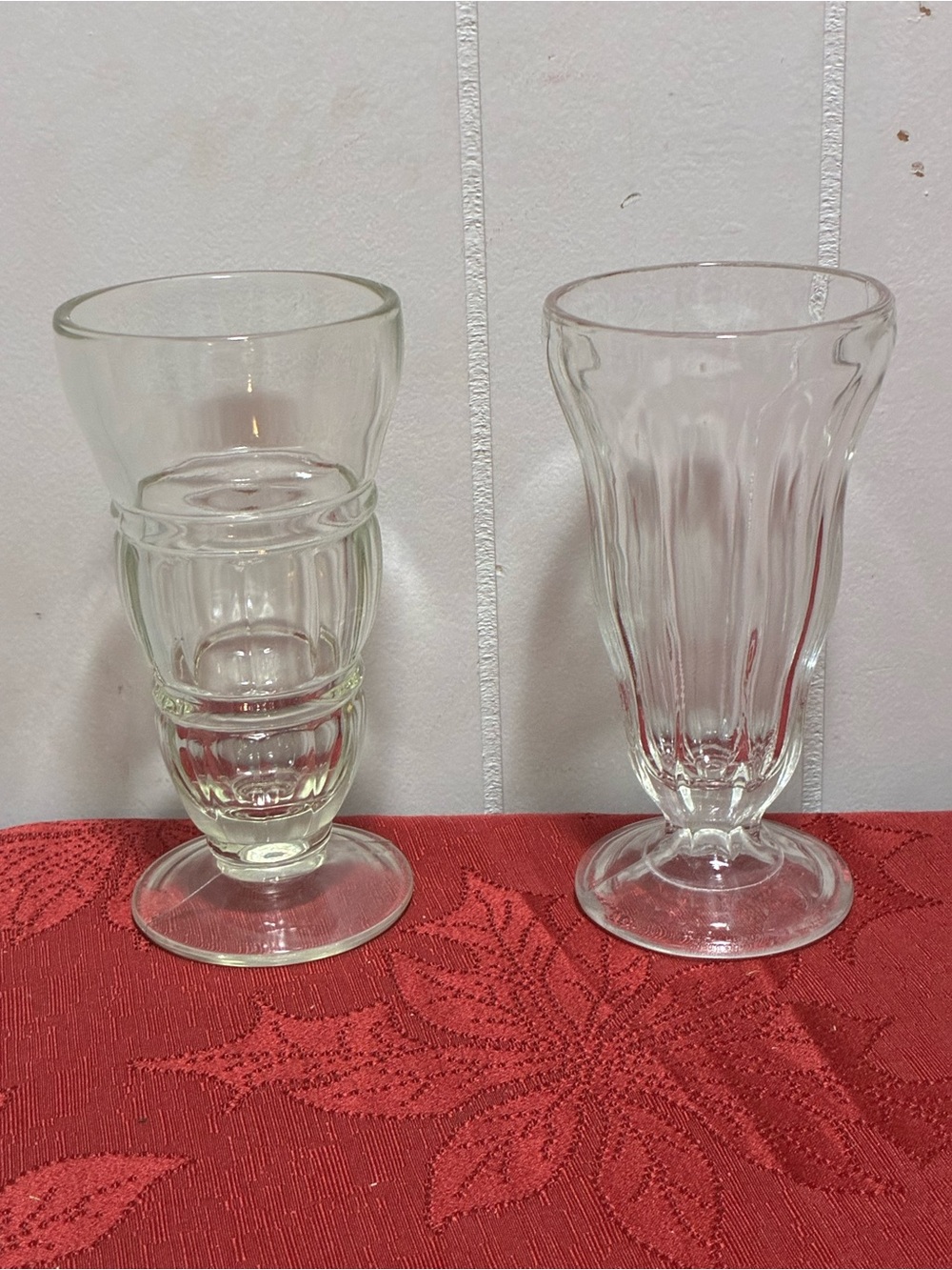 Clear Glass Dessert and Sundae Goblets - Set of 2